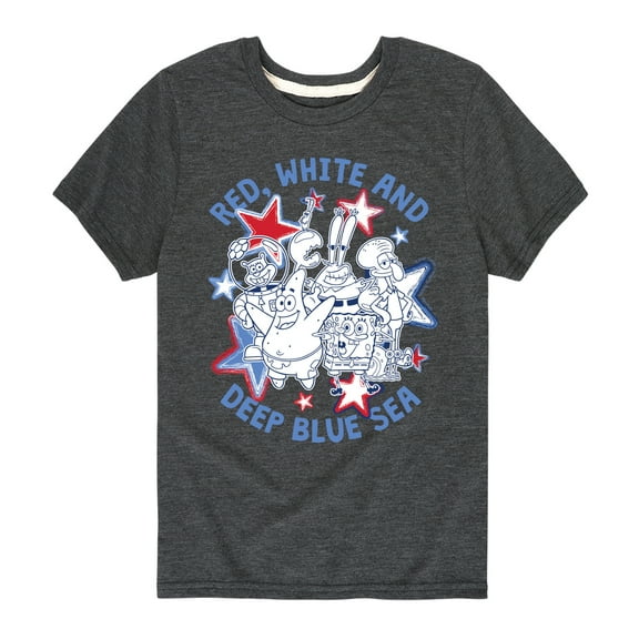 SpongeBob SquarePants - Red, White and Deep Blue Sea - Toddler And Youth Short Sleeve Graphic T-Shirt