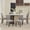 Gray, variant on Dining Chairs Set of 6, Linen Fabric Upholstered Parsons Diner Room Chair Sets, Nailhead Trim Design