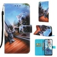 thumbnail image 1 of Phone Case for Galaxy A01,Folding Flip Leather Wallet Shockproof Protective Cover with Card Slots Kickstand Magnetic Closure Cute Girls Women Cover for Samsung Galaxy A01, Mirror Cat, 1 of 7