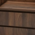 thumbnail image 6 of Baxton Studio Hale Modern and Contemporary Walnut Brown Finished Wood 2-Drawer Nightstand, 6 of 8