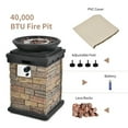 thumbnail image 4 of Gymax 40,000 BTU Burning Fire Bowl Column Propane Patio Yard w/ Lava Rocks, 4 of 9