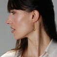 thumbnail image 5 of Humble Chic Geometric Chevron Threader Hoop Earrings - 18K Gold Plated - 1.5 inch, 5 of 9