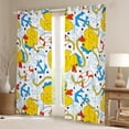 thumbnail image 2 of Rubber Duck Blackout Curtains, Nautical Anchor Curtains for Bedroom, Lovely Yellow Duck Curtains Drapes, Summer Cute Duck Darkening Curtains With Lifebuoy, Farmhouse Animal Window Treatments, 52"X84", 2 of 5