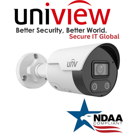 Uniview 2MP Outdoor Bullet IP Camera with 2.8mm Lens, IR Night Vision & Smart Detection – From Secure IT Global