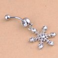 thumbnail image 1 of Copo de nieve Diamante de imitación Diamante colgante ombligo anillo joyería lindo Likrtyny Para estrenar, 1 of 6