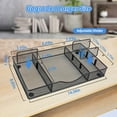 thumbnail image 6 of Desk Drawer Organizer, Metal Mesh Drawer Organizer Tray with 6 Adjustable Compartment, Tray Organizer for Desktop, Black, 1PC, 6 of 7
