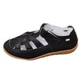 thumbnail image 6 of Womens Fisherman Sandals Closed Toe Cutout Flat Walking Shoes Comfortable Arch Support Summer Beach Shoes Black Size 9, 6 of 6