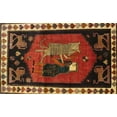 thumbnail image 1 of Ahgly Company Indoor Rectangle Traditional Saffron Red Animal Area Rugs, 5' x 8', 1 of 6