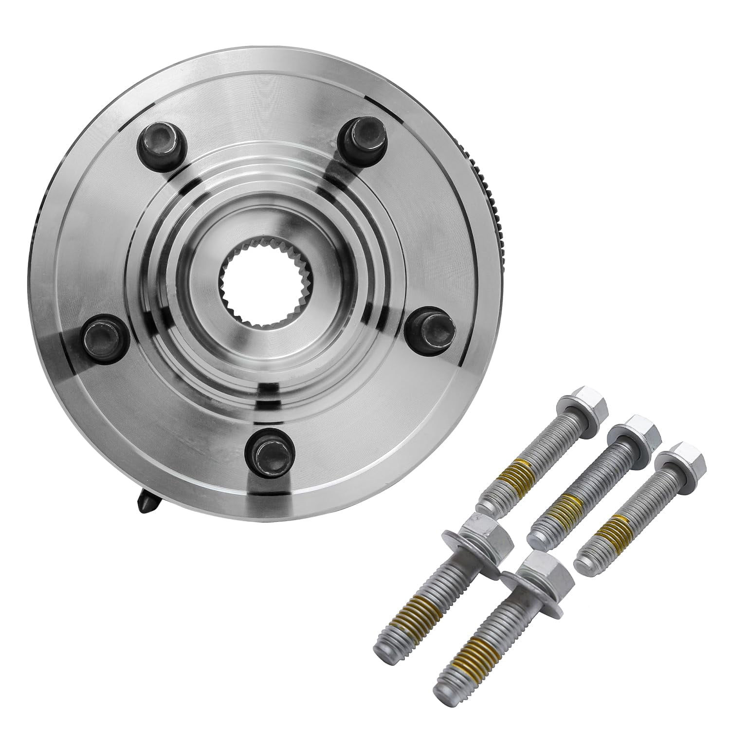 Detroit Axle - Front Wheel Bearing Hubs for 2002-2005 Ford Explorer Mercury Mountaineer Lincoln Aviator, 2002 2003 2004 2005 Replacement Wheel Bearing and Hubs Assembly Set