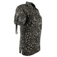 thumbnail image 2 of Women's Paisley Print Grommet and Tie Sleeve Top-BB-S, 2 of 5