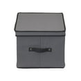 thumbnail image 5 of Household Essentials Stemware Storage Box, Windowed Storage with Lid, 12 Storage Compartments, Double Handles, Perfect for Storing Special Occasion Glassware, Gray, 5 of 7