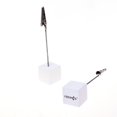 thumbnail image 4 of Cosmos 5 Pcs Cube Base Clips Mémo avec Pince Crocodile pour Afficher Numéros Cartes Nom Photos (Blanc), 4 of 4