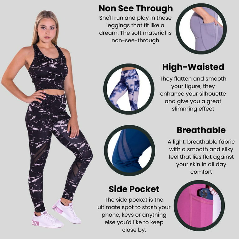 High-Waisted Fitness Leggings with Side Cargo Pockets