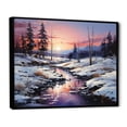 thumbnail image 2 of Designart "Winters Pine Trees majesty II" Tree Pine Floater Framed Wall Decor, 2 of 7