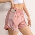 thumbnail image 2 of Pantalones cortos deportivos para mujer, de malla suelta, antiexposición, con doble bolsillo, de secado rápido, para correr, fitness aeróbico, pantalones cortos de cintura alta para exteriores, 2 of 6