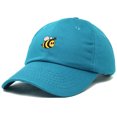 thumbnail image 4 of DALIX Bumble Bee Baseball Cap Dad Hat Embroidered Womens Girls in Teal, 4 of 6