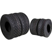 MASSFX Lawnmower and Garden Tire Set - Two 15x6-6 & Two 20x8-8 - 4 Ply Rating - 1/4" Tread Depth - 15x6x6 & 20x8x8 (Four Pack)