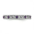 thumbnail image 4 of 925 Sterling Silver Stackable Expressions Amethyst Ring Size: 6; for Adults and Teens; for Women and Men, 4 of 5