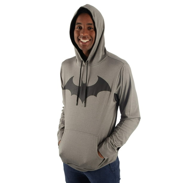 soep Vrouw Uitgraving Men's Lightweight Charcoal Color-Blocked HD Batman Logo Textured Poly Hoodie  - Walmart.com