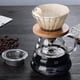 thumbnail image 3 of Embudo De Filtro Filtro De Bayas De Café De Vidrio Diseño De Onda En Espiral Embudo De Filtro De Café Conjunto De Olla De Mano Tazón De Filtro Filtro De Café sonducket HA036879-00, 3 of 6