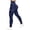 Dark Blue, variant on Leggings for Women Solid Color High Waist Tummy Control Butt Lifting Denim Look Stretchy Womens Yoga Pants with Flap Pockets Blue-M