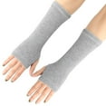 thumbnail image 2 of Womens Knitted Fingerless Long Mitten Wrist Elastic Warm Gloves, 2 of 4