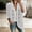White, variant on Women's Solid Velvet Ruffled Jacket Open Front Double Breasted Button Casual Long Sleeve Coat with Pockets, Lightweight Loose Outerwear for Spring Fall White