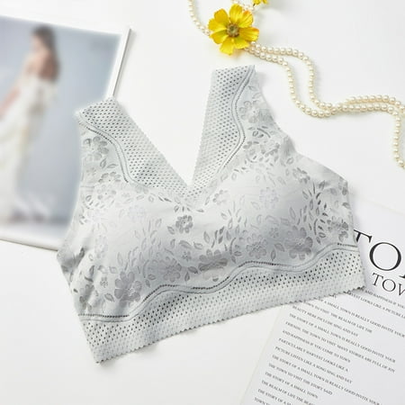 

PEASKJP Strapless Bras for Women Smooth Back Low Back Bras for Women-Seamless Wired Invisible Backless Bras Halter Bra Plus Size Lingerie for Women X-L Grey