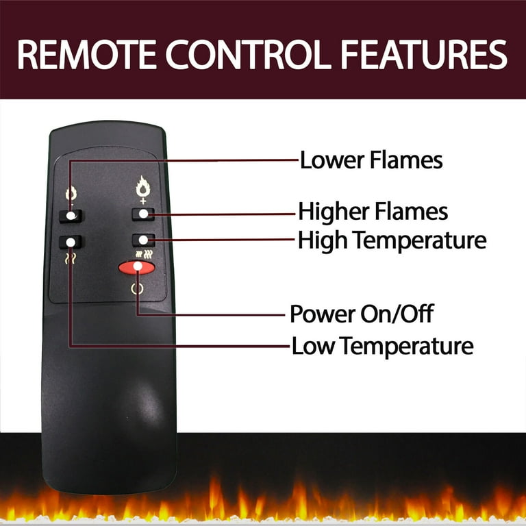 Cambridge Callisto 30 In. Electric Wall Mounted Fireplace Heater with Flame  Crystal Rock Display, Adjustable Heat, Remote - CAM30WMEF-1WHT - Walmart.com