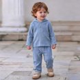 thumbnail image 5 of HAYIMI Toddler Boys Girls Long Sleeve Solid Color Hooded Tops T Shirt Pants Outfit Sets Breathable Clothes Sets, 5 of 9