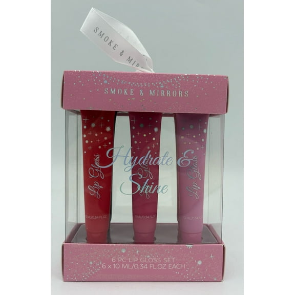 Smoke & Mirrors Hydrate and Shine Lip Gloss Gift Set, 6 Pieces