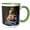 Green/White, variant on 3drose, Spain, Salamanca, Statue of Madonna and Child, 11oz Two-tone Black Mug