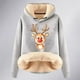 thumbnail image 4 of WILLBEST Sudadera de Mujer Womens Casual Plus Velvet Christmas Series Printed Long Sleeve Hooded Sweatshirt 696 X-Grande, 4 of 4