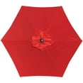 thumbnail image 6 of Kool 7.5ft Patio Umbrella with Crank Handle, Outdoor Market Umbrella with 6 Sturdy Umbrella Ribs Waterproof for Garden, Deck, Backyard, Pool, Red, 6 of 7