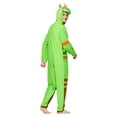 thumbnail image 3 of Fortnite Mens Union Suit Dino Rex Pajama Sleeper Fun Onesie, Size: Large, 3 of 4