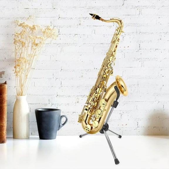 LOLIPPYY Metal Saxophone Stand Holder, 1 Piece Anti-Scratch Support for Music Practice Sessions