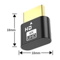 thumbnail image 3 of 4K HDMI VGA Virtual Display Adapter Emulator Dongle - Headless Ghost Display Simulator for PC Graphics Card, Mining, Remote Access - Up to 4K60Hz, 3 of 8