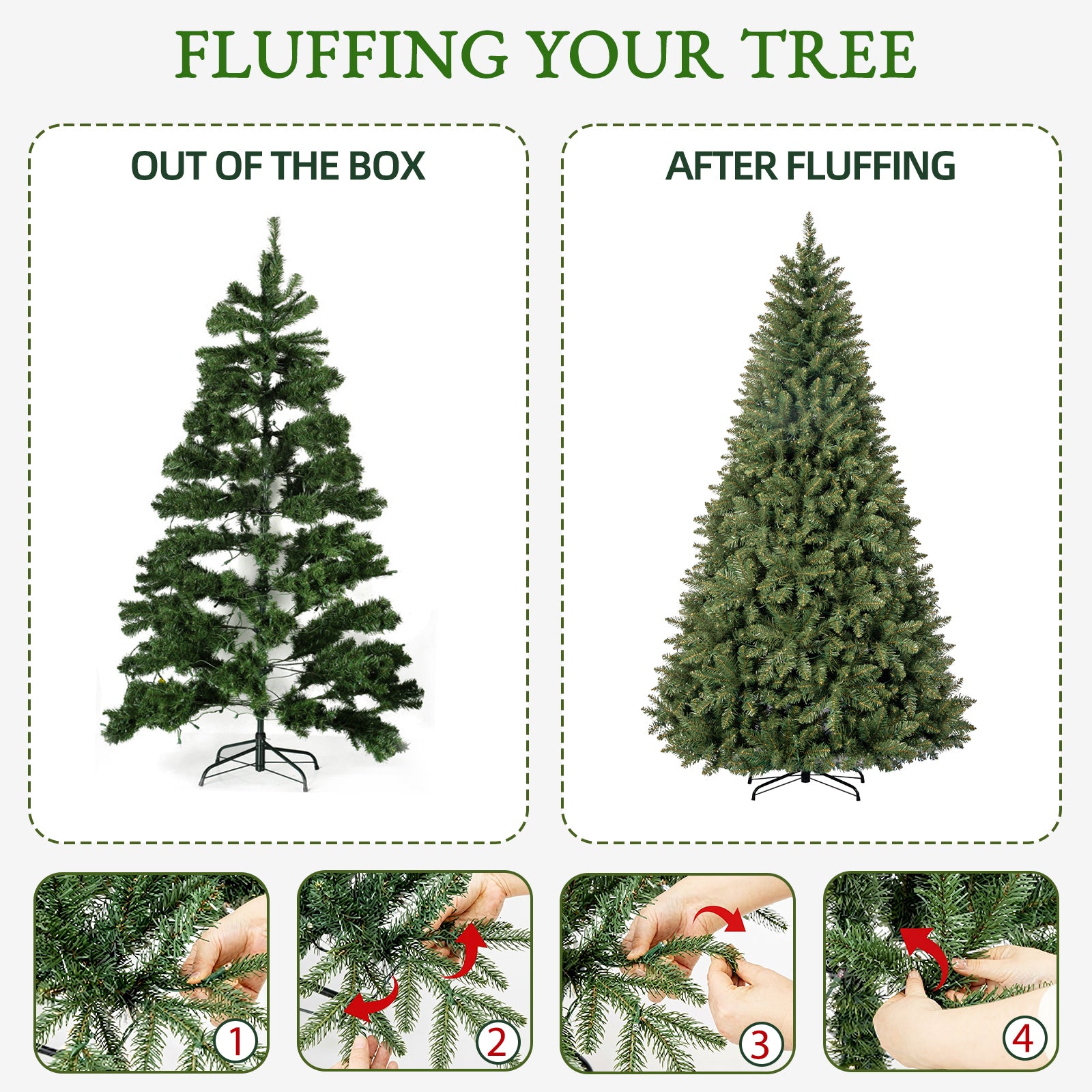 Vivatrees 6ft Pre-Lit Artificial Christmas Tree photo 2