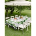 thumbnail image 4 of Outdoor Tablecloth with Umbrella Hole for Patio/Picnic/Party/Camping, Spring Eucalyptus Leaves Waterproof Table Cloth Rectangle Table Cover Washable, Farmhouse Botanical Gray Wood (52"x 70"), 4 of 8
