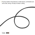 thumbnail image 3 of Uxcell 2.7mm 49 Yard Suede Cord with Roll Spool Flat Craft Faux Leather Lace Black/Brown 2 Rolls, 3 of 6