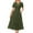 Army Green, variant on EINCcm Women's Summer Short Sleeve Maxi Dress Casual V Neck Hollow Out Eyelet Ruffle Swing A Line Long Dresses