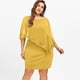 thumbnail image 4 of Vestido de lentejuelas con hombros al aire para mujer talla grande - Gasa asimétrica, cuello en V, elegante para fiestas/bodas, 4 of 4