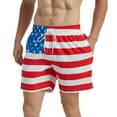 thumbnail image 7 of Stamzod 4Th Of July Mens Swim Trunks Clearance American Flag Print Patriotic Beach Shorts With Mesh Lining Drawstring Waist Quick Dry Swimwear Bathing Suits, 7 of 7