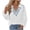White, variant on Women’s Casual Top, Loose V-Neck Embroidered Blouse, Long Sleeve Shirt with Print for Daily Wear