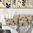 thumbnail image 3 of Designart "Beige Dreamy Garden" Floral Printed Throw Pillow, 3 of 5
