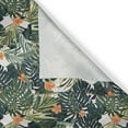 thumbnail image 4 of Ambesonne Green Grommet Curtain Single Panel, Hawaiian Tropical Flora, 50"x60", Green Dark Teal Orange, 4 of 5