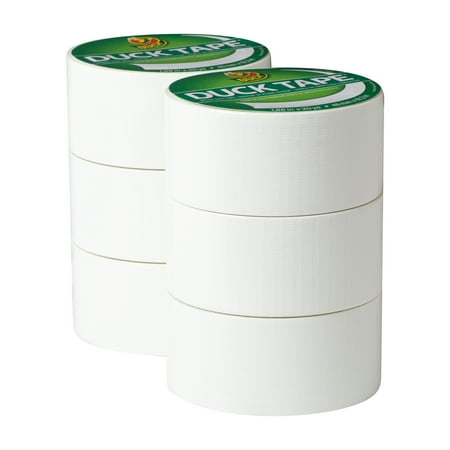 Duck Brand 1.88 in x 20 yd. White Colored Duct Tape, 6 Pack