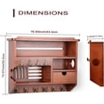 thumbnail image 3 of Key Holder for Wall, Mail Organizer Wall Mount with Storage Drawer and 10 Hooks, Easy Installation Key Holder Wall Mount for Home Decor, Ochre, 3 of 6