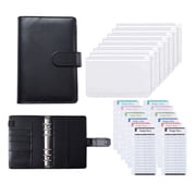 PU Leather Notebook Binder  Refillable 6 Ring Binder For A6 Filler Paper  Loose Leaf Personal Planner Binder Cover With Cash Envelopes