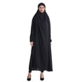 thumbnail image 4 of Gamivast Women Islamic Prayer Gown Full Cover Muslim Abaya Long Sleeve Loose Fit Dubai Kaftan Modest Hooded Robe Islamic Prayer Clothing Hijab Wear, 4 of 7